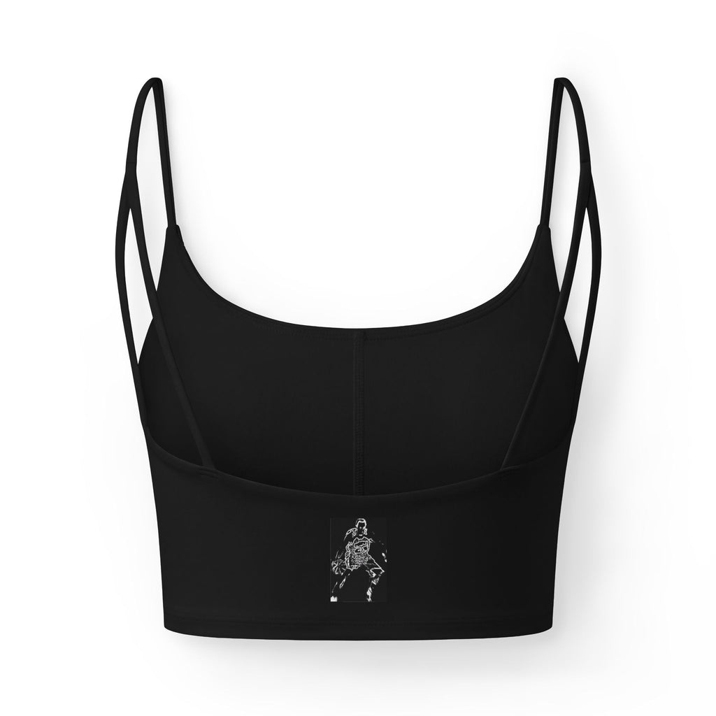 Luxe Women's Crop Bra – Minimal Red Script Logo