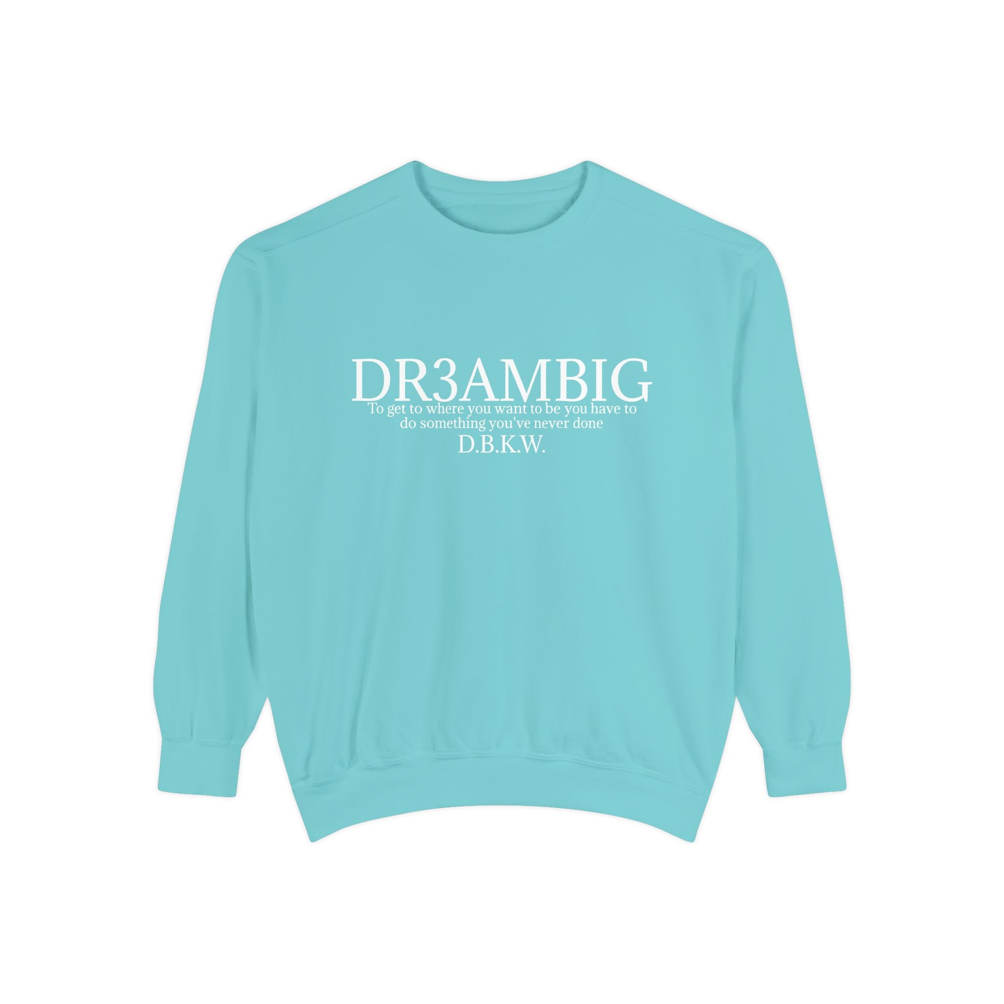 Dream Big Sweatshirt — 'DR3AMBIG' Motivational Garment-Dyed Crewneck