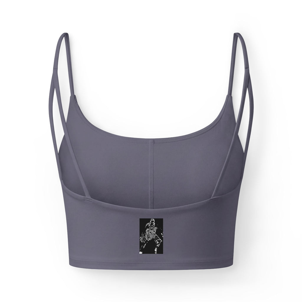 Luxe Women's Crop Bra – Minimal Red Script Logo