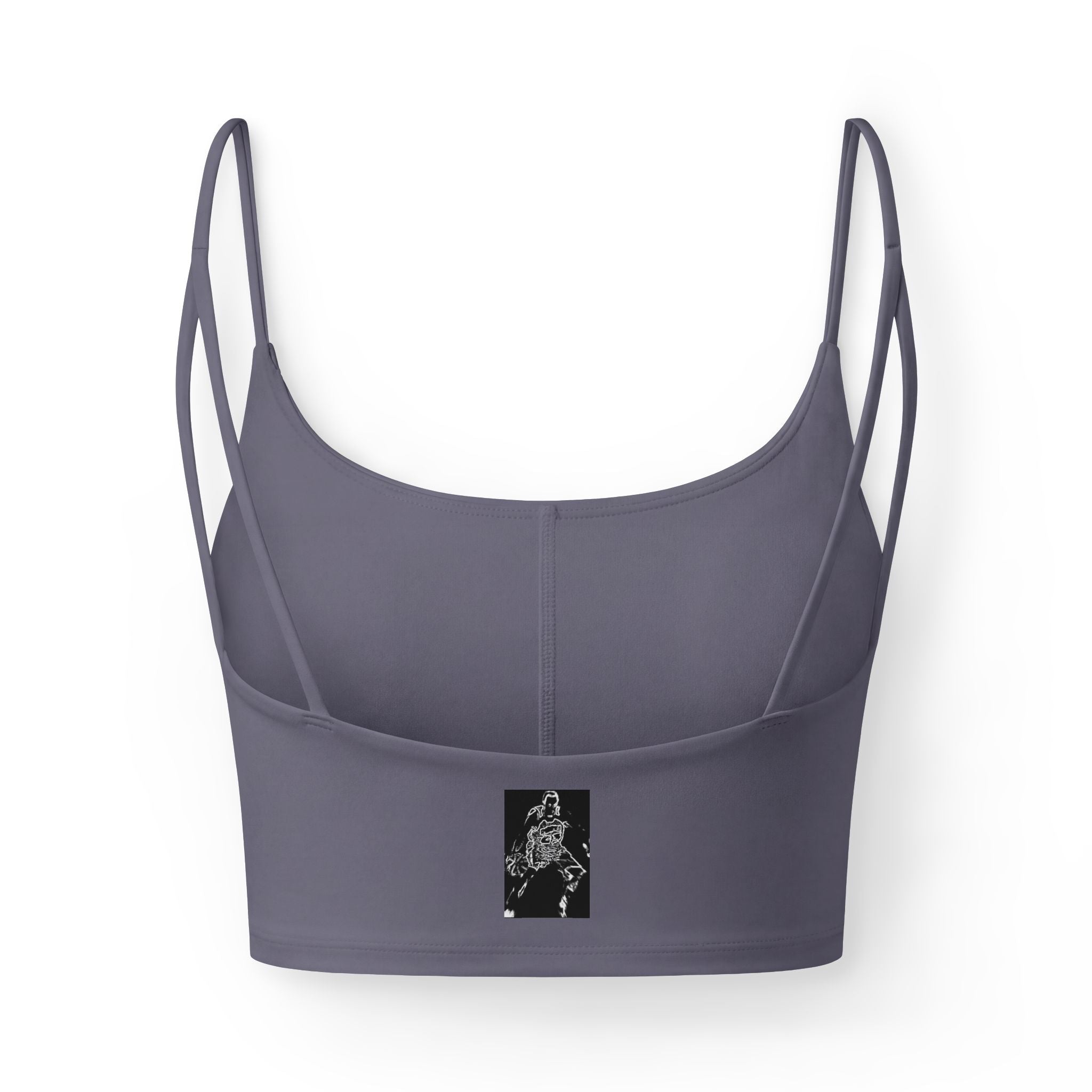 Luxe Women's Crop Bra – Minimal Red Script Logo